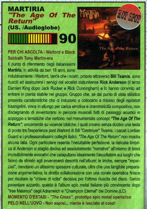 Flash review of The Age of the Return